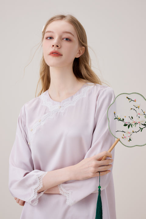Vintage Chinese Style Silk Nightgown