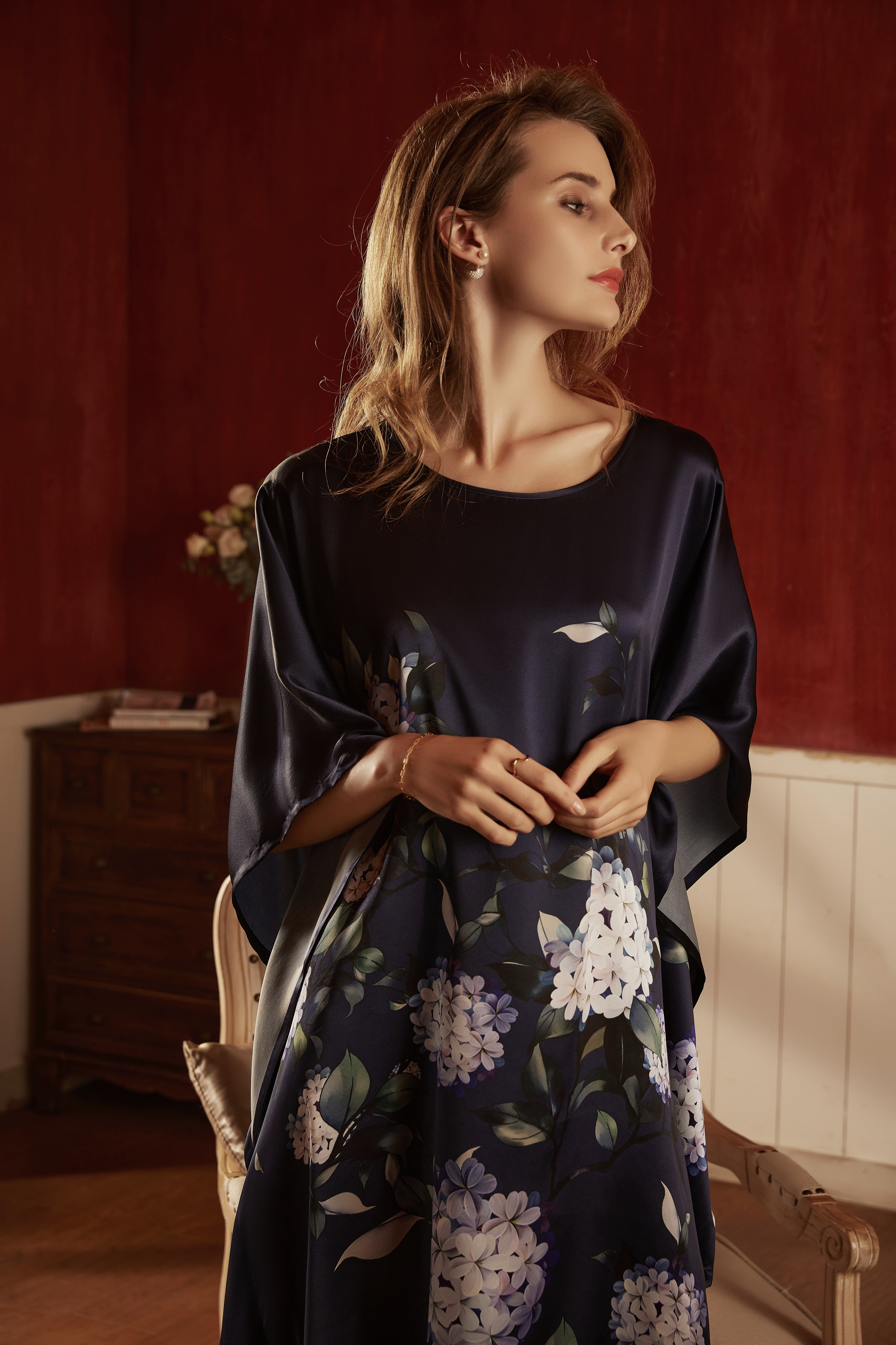 Silk Batwing 2in1 Design Long, an Exquisite Tunic Dress and Luxurious –  Ginell Silks