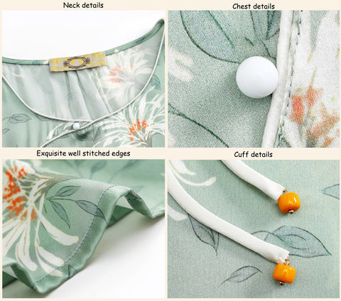 Camisón de seda estilo chino vintage